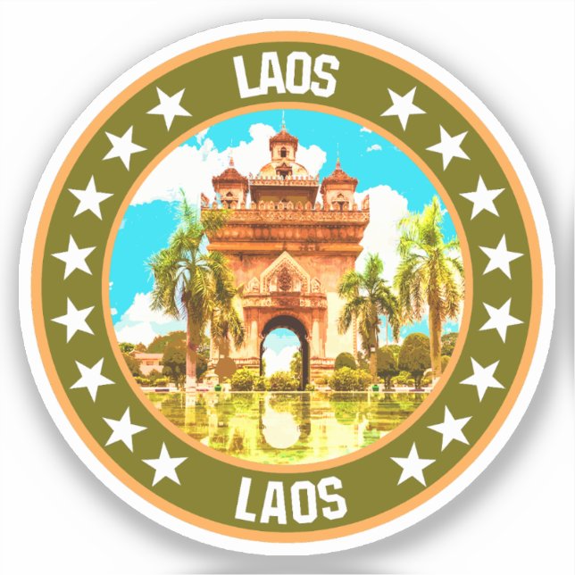 Laos Aufkleber (Vorderseite)