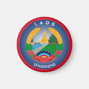 Laos-Erbe-Emblem Magnet