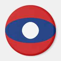 Laos Fisheye Flag Magnet