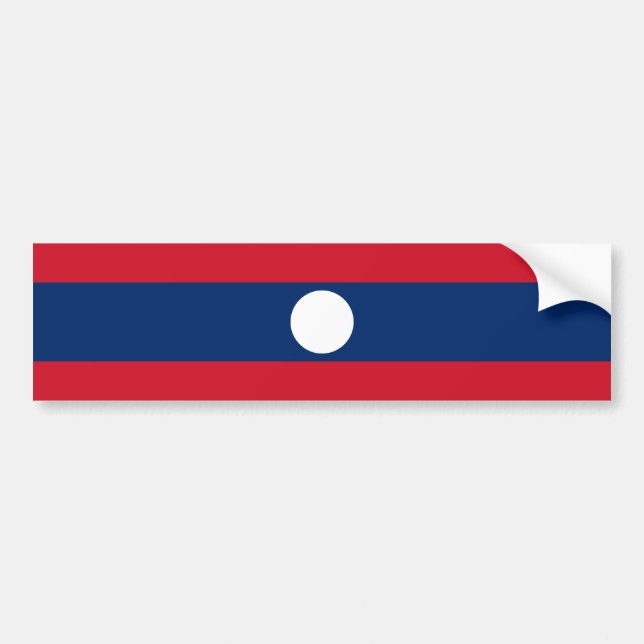 Laos Flag Autoaufkleber (Vorne)