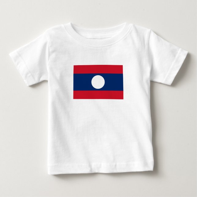 Laos Flag Baby T-shirt (Vorderseite)