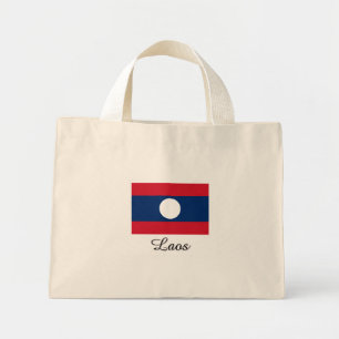 Laos-Flag-Design Mini Stoffbeutel