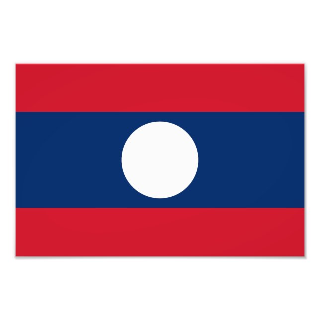 Laos Flag Fotodruck (Vorne)
