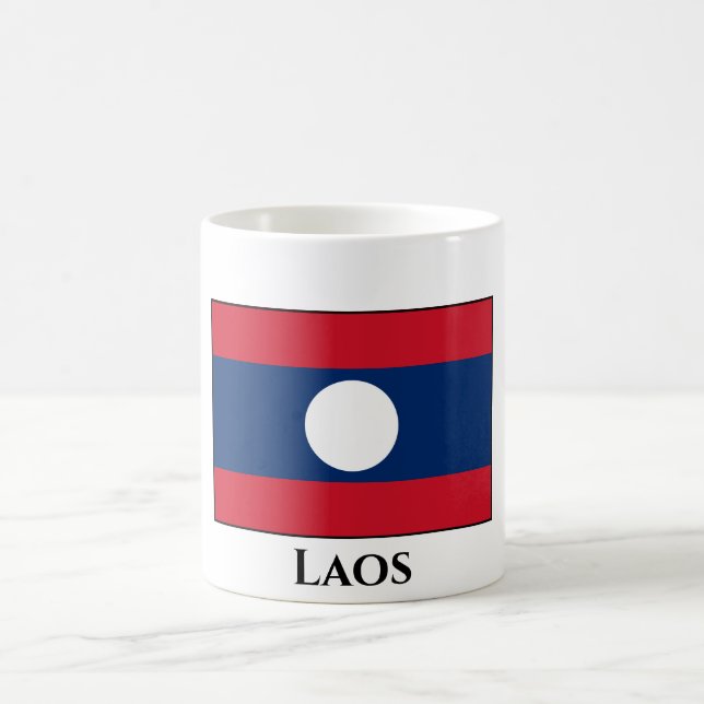 Laos Flag Kaffeetasse (Mittel)