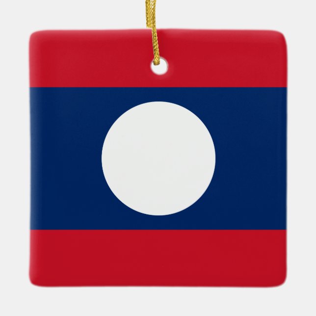 Laos Flag Keramikornament (Vorderseite)