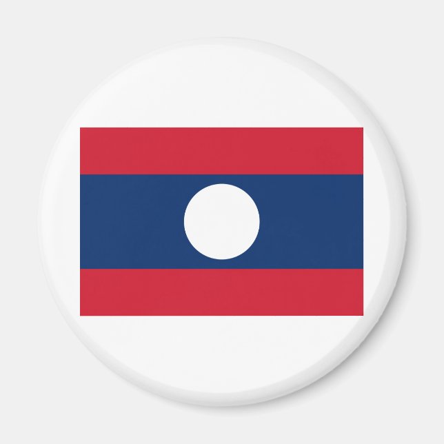 Laos Flag Magnet (Vorne)