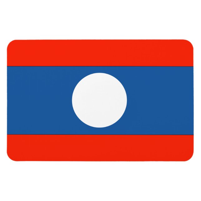 Laos Flag Magnet (Horizontal)