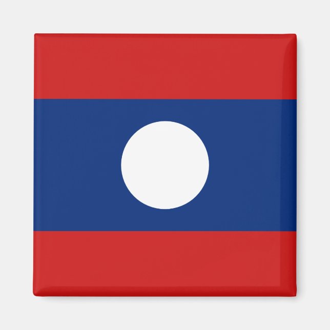 Laos Flag Magnet (Vorne)