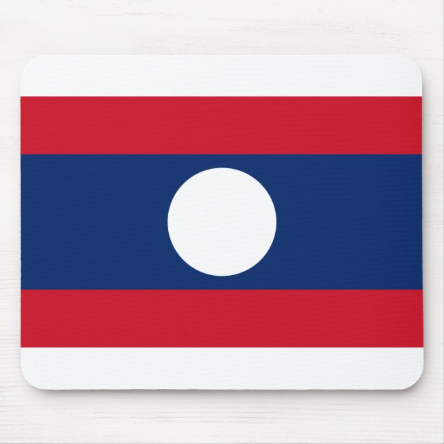 Laos Flag Mousepad (Vorne)