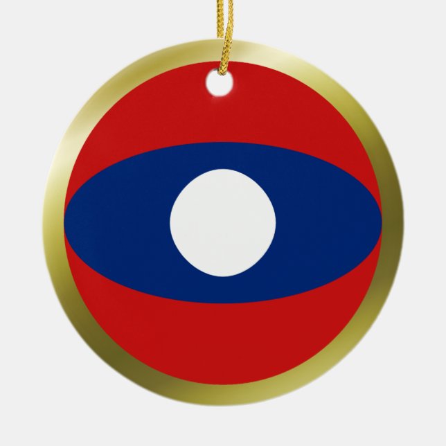 Laos Flag Ornament (Vorne)