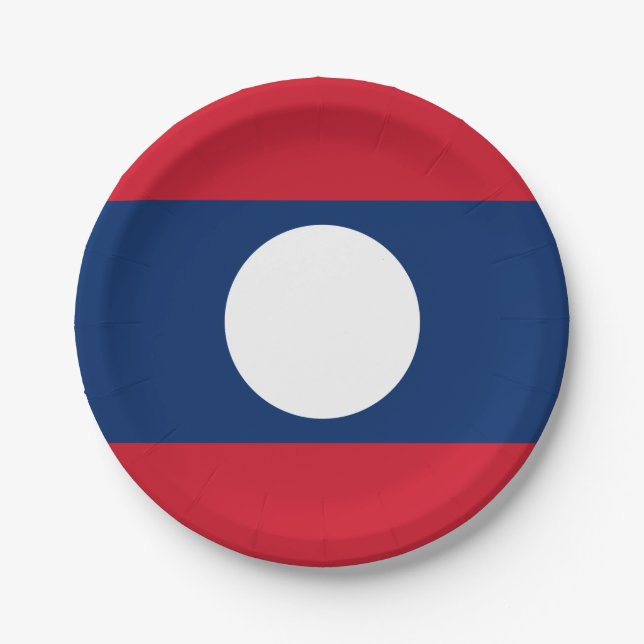Laos Flag Pappteller (Vorderseite)