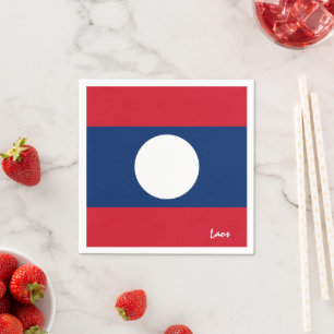 Laos Flag Party-Mode /Sportfans Serviette