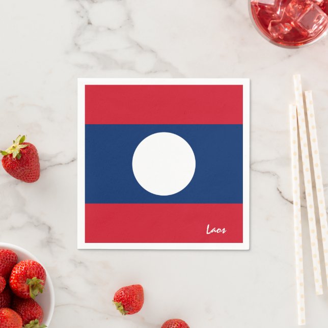 Laos Flag Party-Mode /Sportfans Serviette (Beispiel)