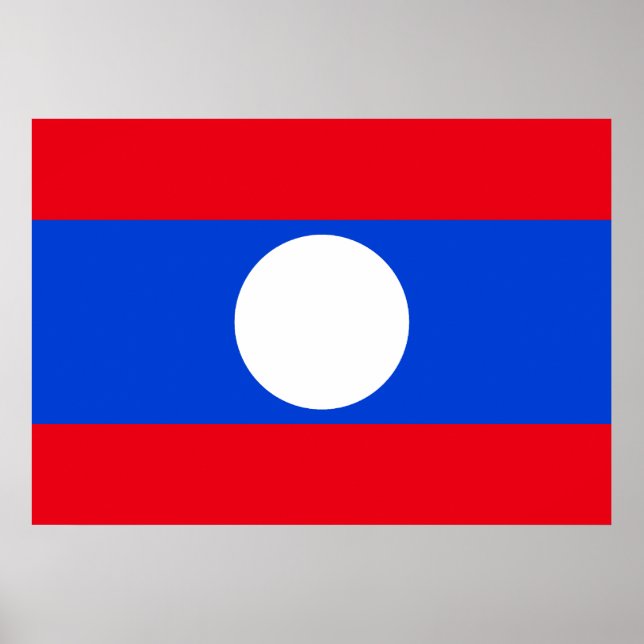 Laos Flag Poster (Vorne)