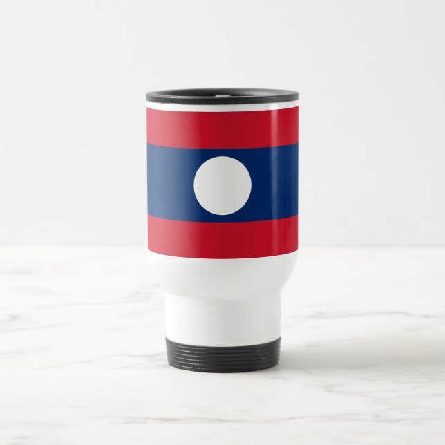 Laos Flag Reisebecher (Mittel)