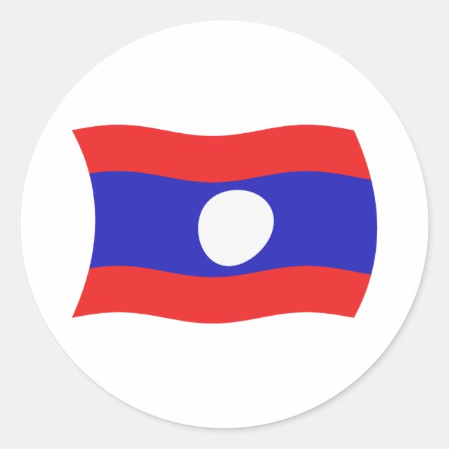 Laos Flag Sticker (Vorderseite)
