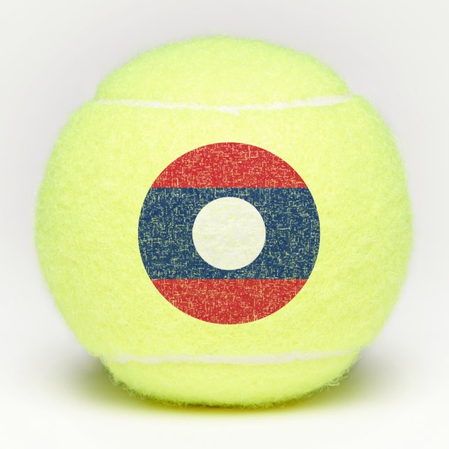 Laos Flag Tennisbälle (Vorderseite)