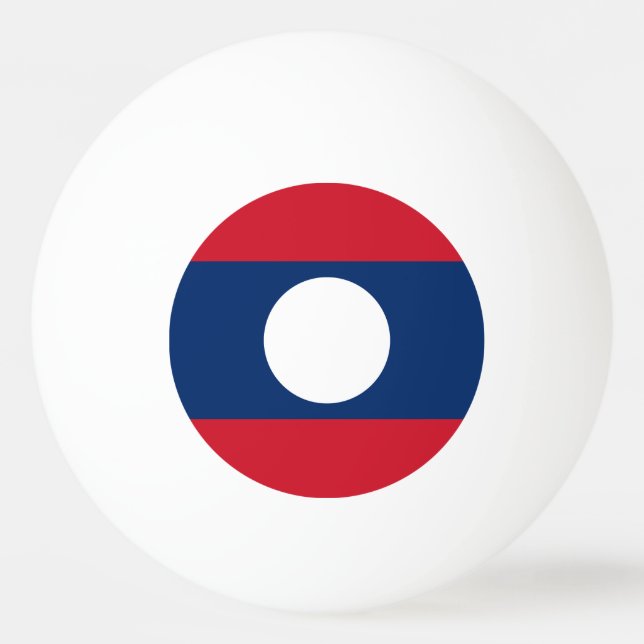 Laos Flag Tischtennisball (Vorderseite)