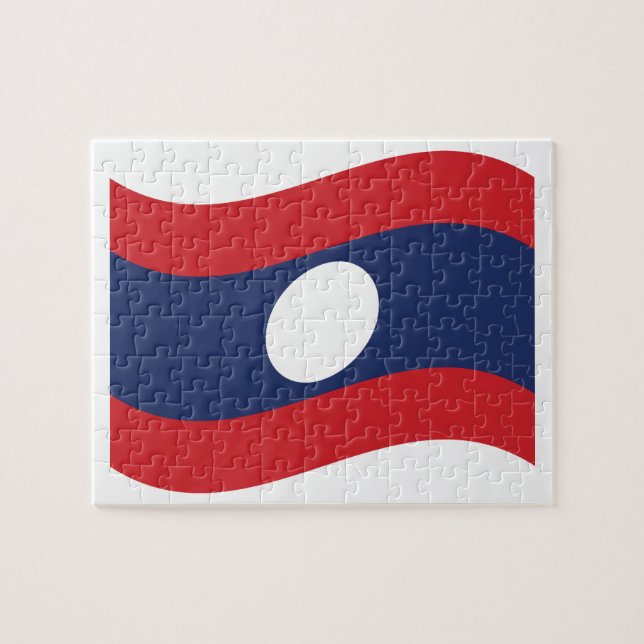 Laos Flag Wave (Horizontal)