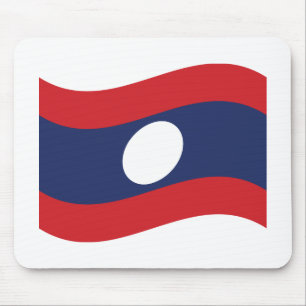 Laos Flag Wave Mousepad