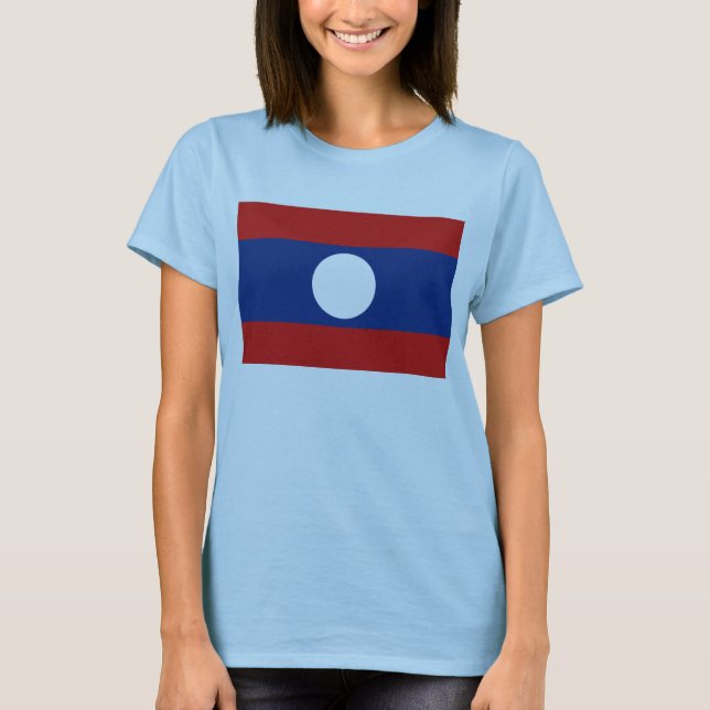 Laos Flag x Map T - Shirts (Vorderseite)