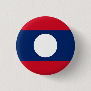Laos-Flagge Button