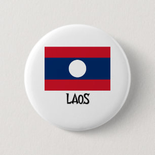 Laos-Flagge Button