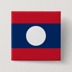 Laos Flagge Button