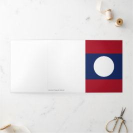 Laos-Flagge Dreifach Gefaltete Karte