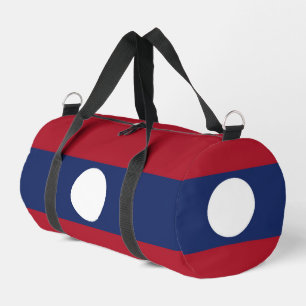 Laos-Flagge Duffle Bag