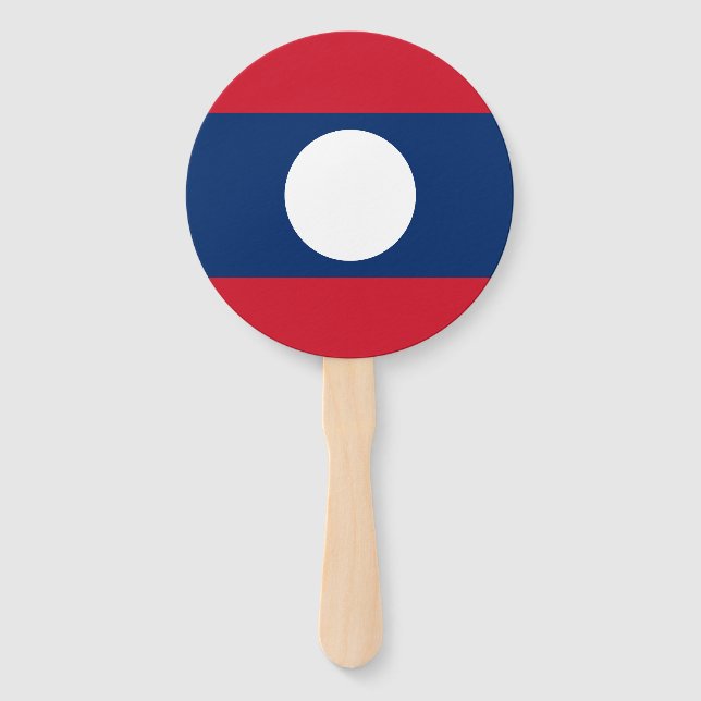 Laos-Flagge Fächer (Vorderseite)