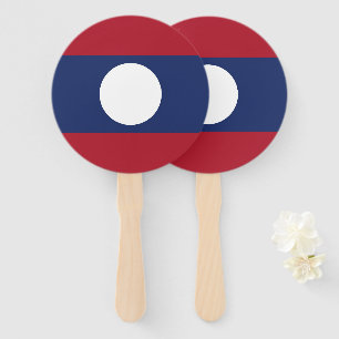 Laos-Flagge Fächer