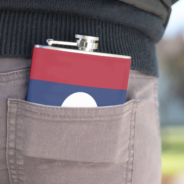 Laos-Flagge Flachmann (Beispiel)