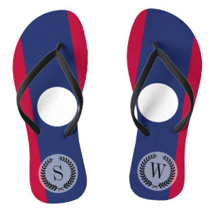 Laos-Flagge Flip Flops