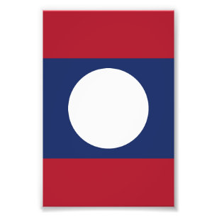 Laos-Flagge Fotodruck