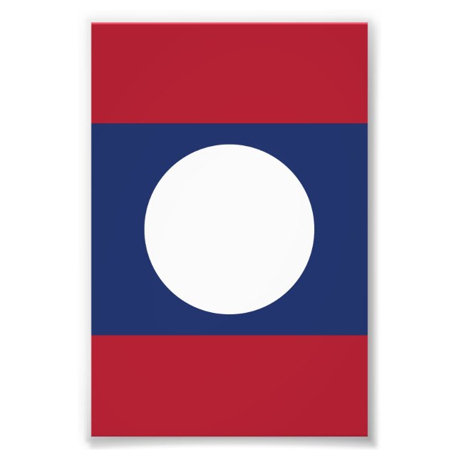Laos-Flagge Fotodruck (Vorne)