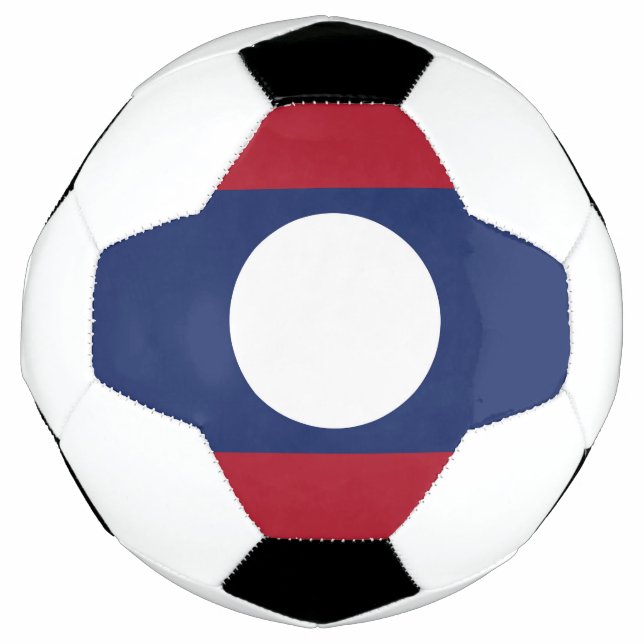 Laos-Flagge Fußball (Vorderseite)