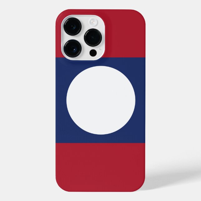 Laos-Flagge iPhone 14 Pro Max Hülle (Rückseite)