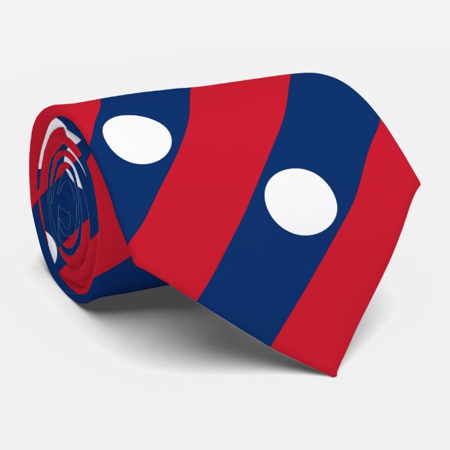Laos-Flagge Krawatte (Gerollt)