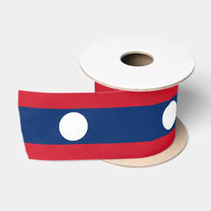 Laos-Flagge & Laos-Reise, Urlaub/Sport Satinband