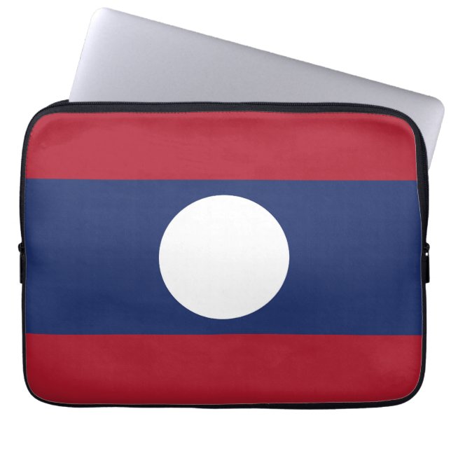 Laos-Flagge Laptopschutzhülle (Vorderseite)