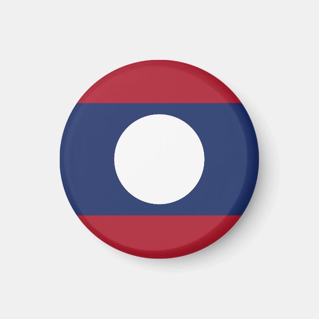 Laos-Flagge Magnet (Vorne)