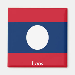 Laos-Flagge Magnet