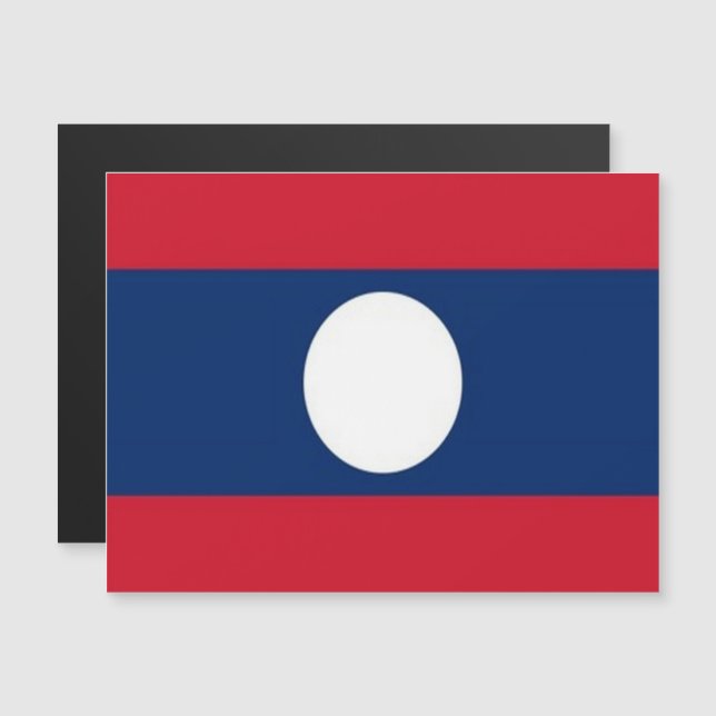 Laos - Flagge - Magnetkarte (Vorne/Hinten)