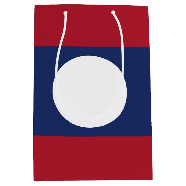 Laos-Flagge Mittlere Geschenktüte (Vorderseite)