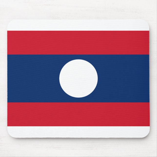 Laos-Flagge Mousepad (Vorne)