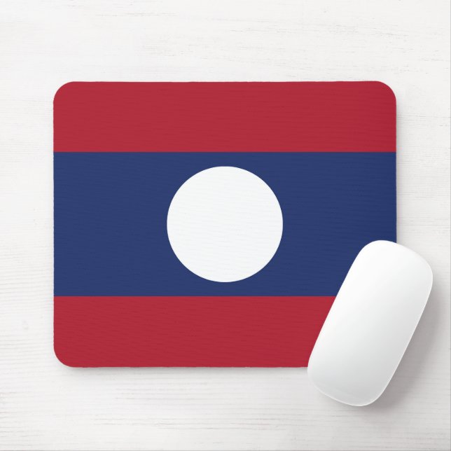 Laos-Flagge Mousepad (Mit Mouse)