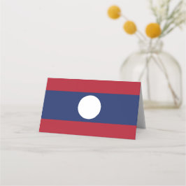 Laos-Flagge Platzkarte