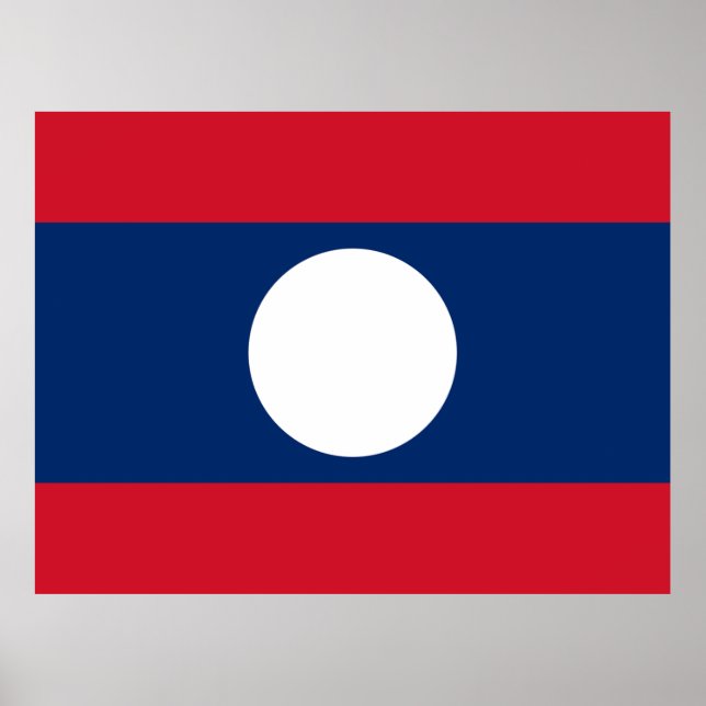 Laos-Flagge Poster (Vorne)