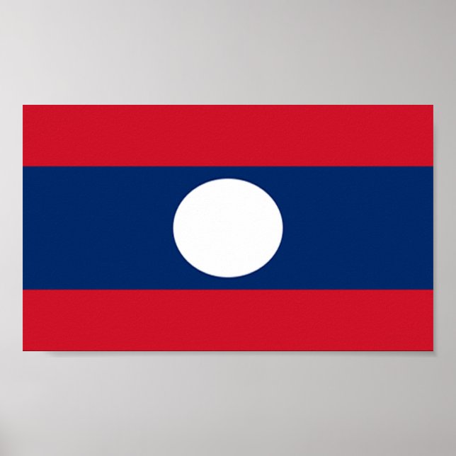 Laos-Flagge Poster (Vorne)